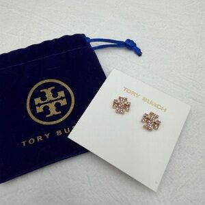 Tory Burch Rose Gold pierced Earrings